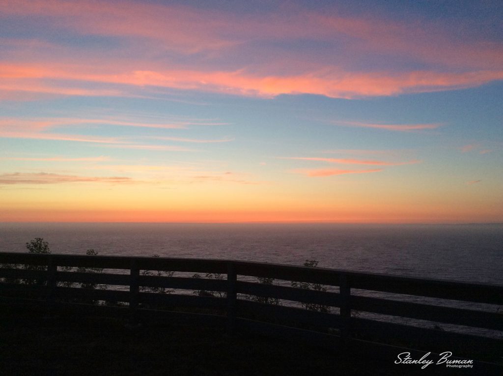 Point Reyes Sunset with fence